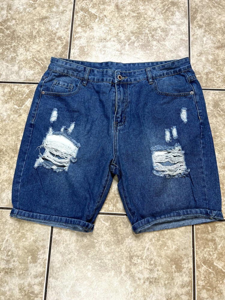 SHEIN Ripped Denim Shorts Size 38